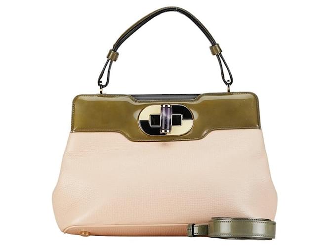 Bulgari Bvlgari Leather Isabella Rossellini Bag Leather Handbag in Good condition  ref.1376332