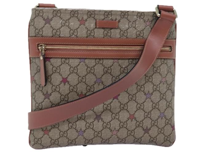 Bolsa de ombro GUCCI GG Supreme PVC Bege 295257 Autenticação 72293  ref.1376409