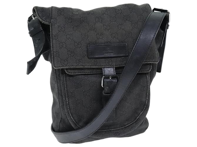 Bolso de hombro de lona GUCCI GG Gris 101654 Auth 73733  ref.1376417