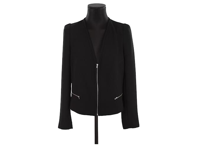 Claudie Pierlot Chaqueta Negra Negro Poliéster  ref.1376473