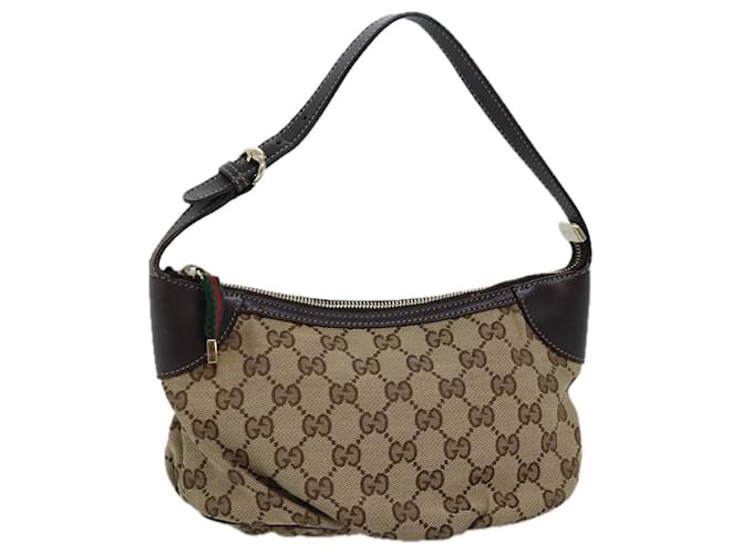 GUCCI GG Canvas Shoulder Pouch Beige 224093 Auth 73651  ref.1376499