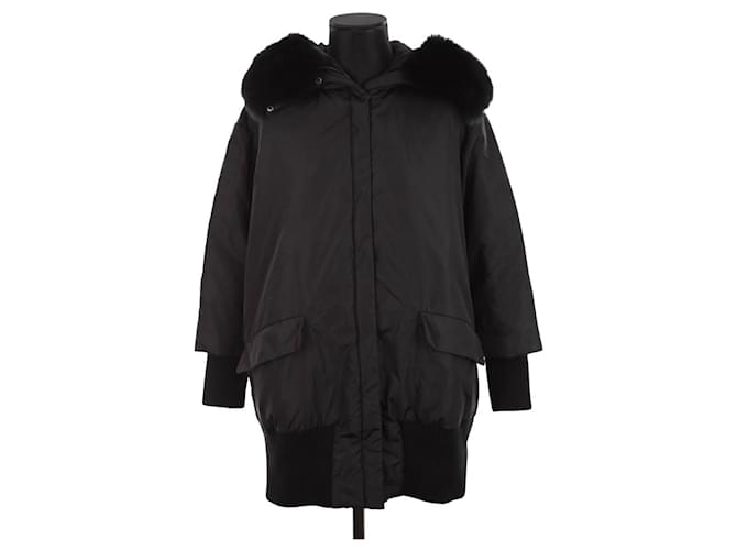 Miu Miu Black coat Polyester  ref.1376516