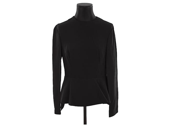 Miu Miu Wrap blouse Black Polyester  ref.1376525