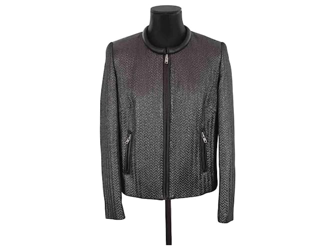 The Kooples Chaqueta Negra Negro Sintético  ref.1376527