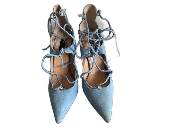 Pinko Pumps Hellblau Wildleder Absatz 36