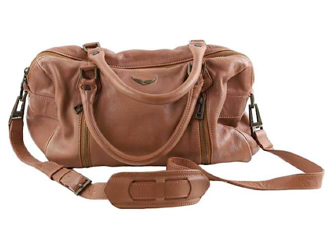 Zadig & Voltaire Questa borsa a tracolla presenta un corpo in pelle Marrone  ref.1376596