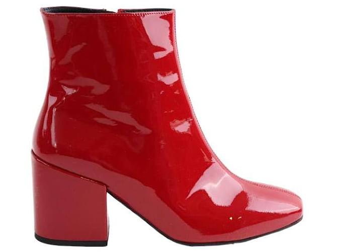 The Kooples PATENT LEATHER BOOTS Dark red  ref.1376599