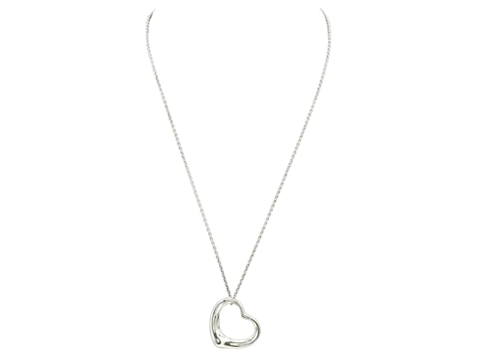 Tiffany & Co Open Heart Silvery Silver  ref.1376613