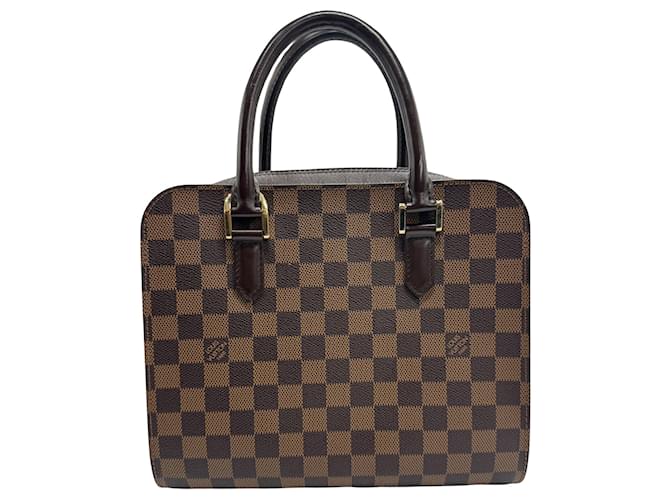 Louis Vuitton Triana Marrom Lona  ref.1376622