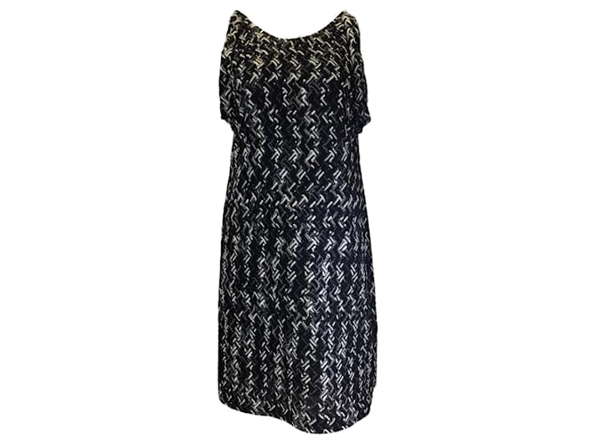 Autre Marque Missoni Black / Silver Metallic Sleeveless Knit Dress Viscose  ref.1376714