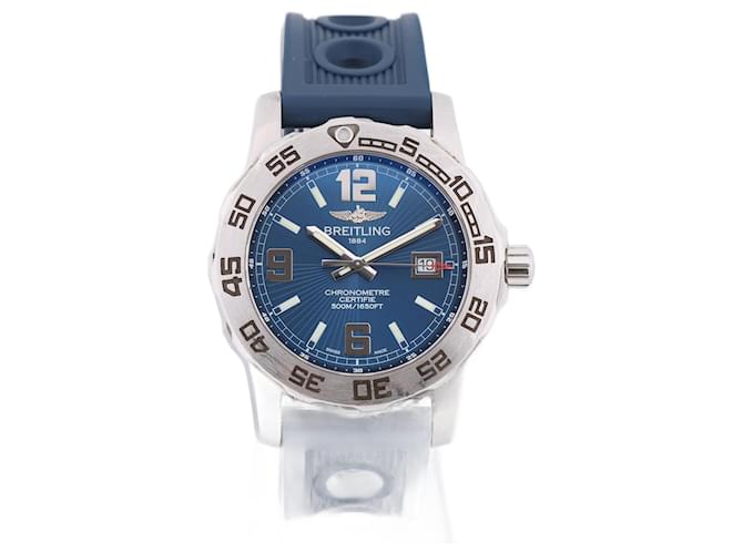 Breitling Colt 44mm A74387 1493058 SS & Rubber QZ Blue-Face Watch Steel  ref.1376722
