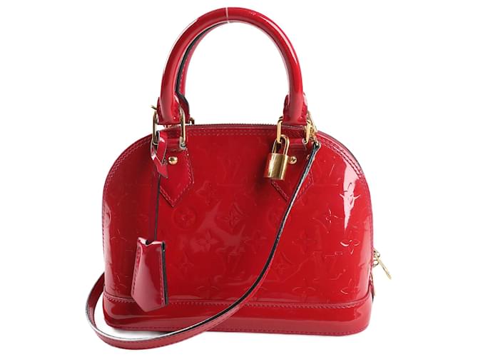 Louis Vuitton Vernis Alma BB 2Way Handbag in Red M91771 Leather  ref.1376730
