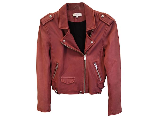 IRO Ashville Moto Jacket in Pink Leather  ref.1376765