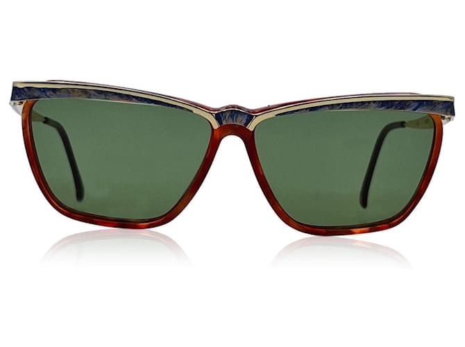 Autre Marque Casanova Occhiali da sole unisex vintage placcati oro 24 carati menta CN 21 52 mm Marrone Plastica  ref.1376807