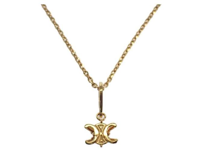 Céline Celine Triomphe Solitaire Chain Necklace  Metal Necklace 460XP6BRA.35OR in Good condition  ref.1376813