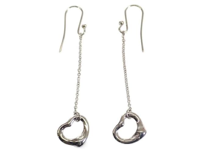Tiffany & Co Silver Open Heart Drop Earrings  Metal Earrings 6.0112465E7 in Excellent condition  ref.1376824