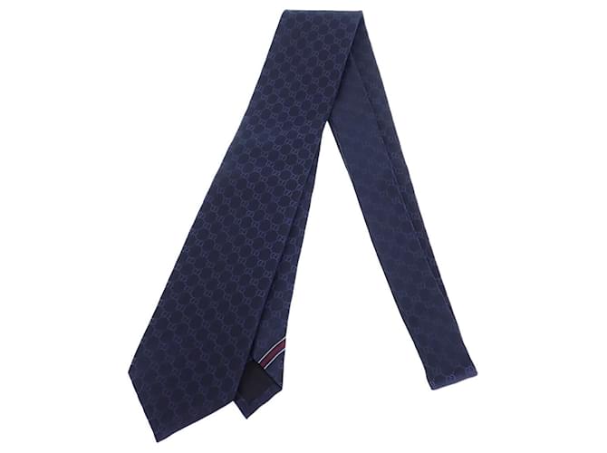 Gucci GG Silk Tie Canvas Necktie 456520 4B002 4168 en excellent état Toile  ref.1376851