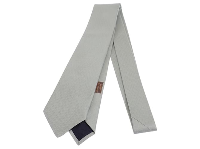 Hermès Hermes Faconnee Upside Down Tie Canvas Necktie H033805T 09 en excellent état Toile  ref.1376852