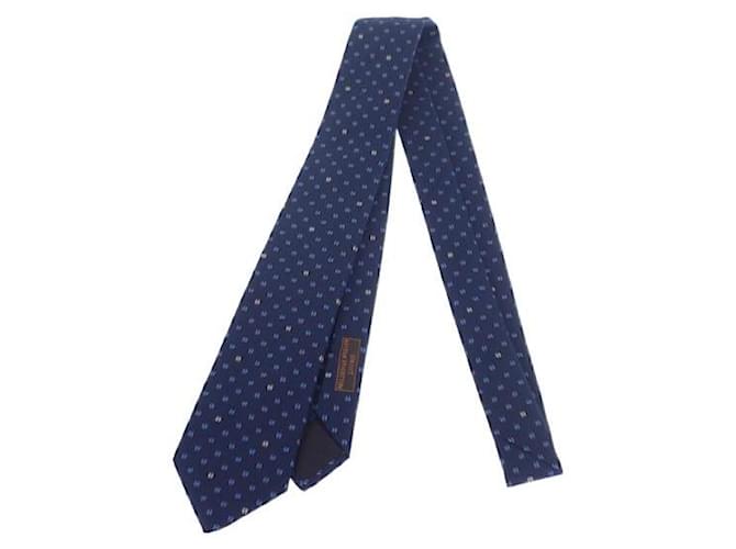 Hermès Hermes Jacquard Cravate en soie Cravate en toile 336111T 01 en excellent état  ref.1376859