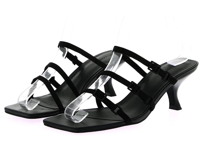 Autre Marque ST AGNI  Sandals T.EU 39 Leather Black  ref.1376951