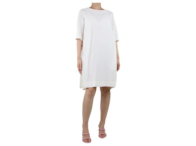 Marni Cream short-sleeved midi dress - size UK 8 Viscose  ref.1376979