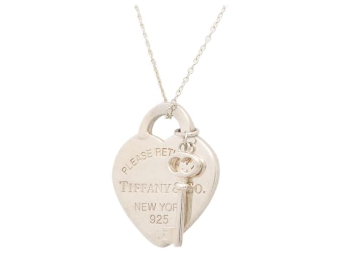 Tiffany & Co Collana in argento sterling con cuore e chiave  ref.1376988
