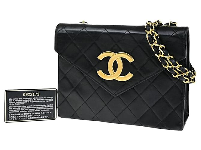 Classique Chanel Matelassé Cuir Noir  ref.1377030