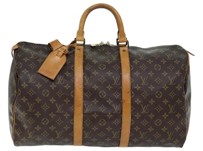 Louis Vuitton Keepall 50 Brown Cloth  ref.1377211
