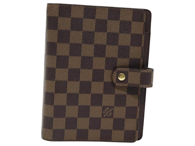 Louis Vuitton Agenda MM Braun Leinwand  ref.1377218