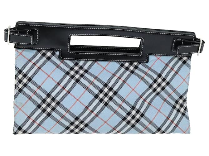 Burberry Nova Check Blau Leinwand  ref.1377220