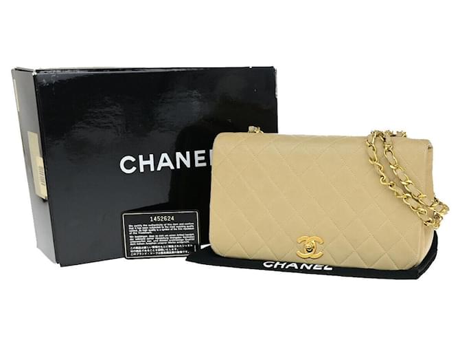 Chanel Wallet On Chain Beige Leather  ref.1377265