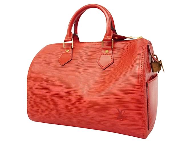 Louis Vuitton Speedy 25 Cuir Rouge  ref.1377281