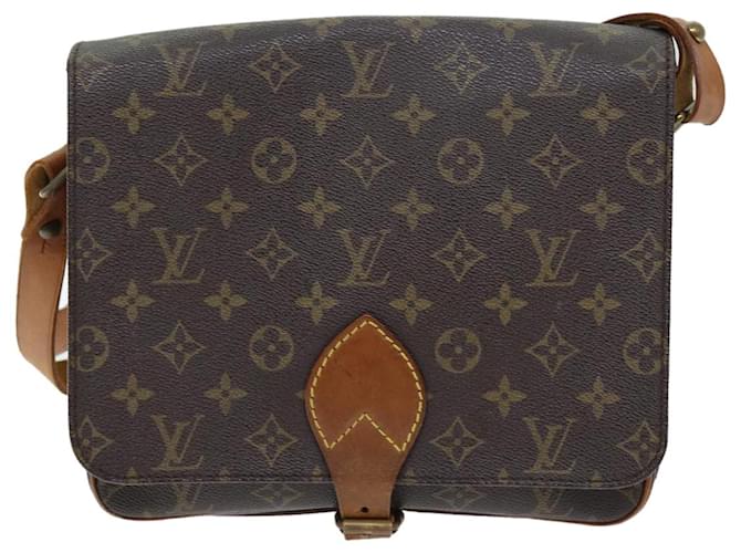 Louis Vuitton Cartouchière Castaño Lienzo  ref.1377314