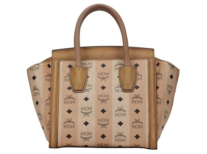 MCM Visetos Beige Pelle  ref.1377325