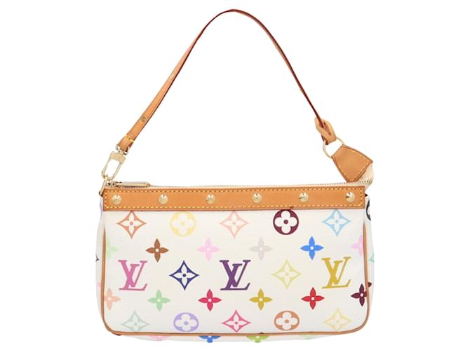 Louis Vuitton Pochette Accessoire Bianco Tela  ref.1377332