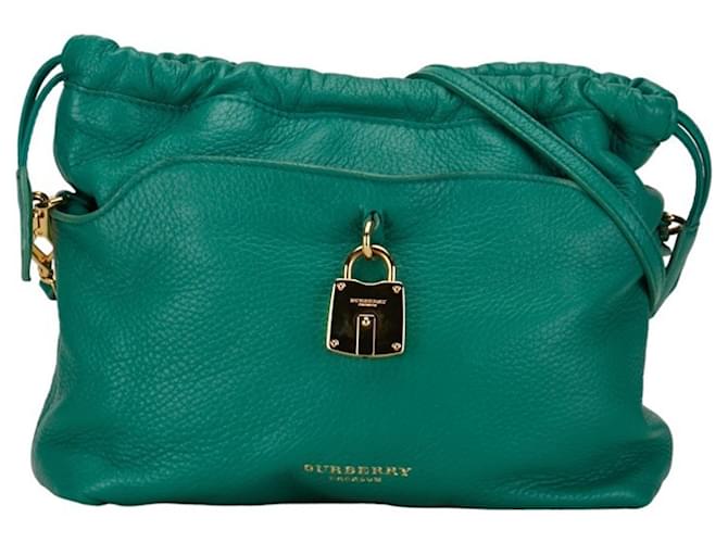 Burberry Green Leather  ref.1377338