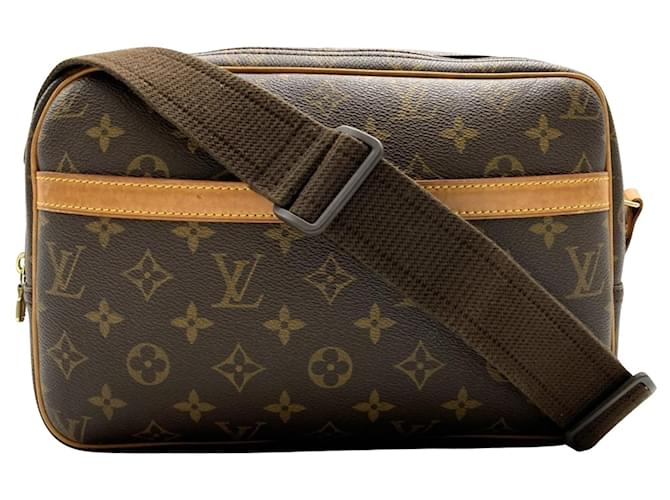 Louis Vuitton Reporter PM Marrone Tela  ref.1377444