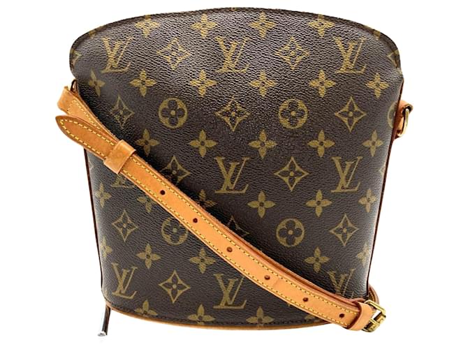 Louis Vuitton Drouot Marrom Lona  ref.1377462