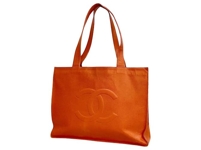 Chanel einkaufen Orange Leder  ref.1377463