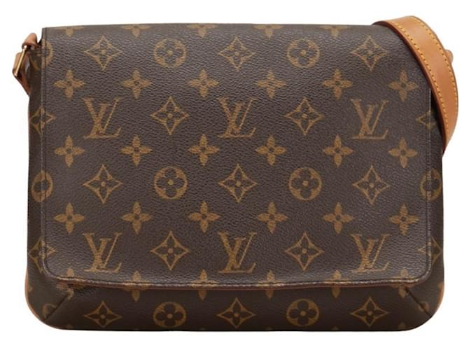 Louis Vuitton Musette Tango Castaño Lienzo  ref.1377483