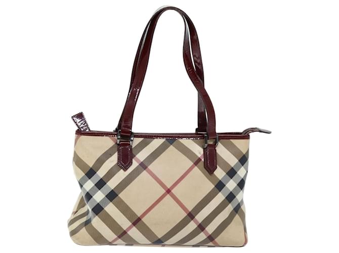 Burberry Nova Check Toile Beige  ref.1377486