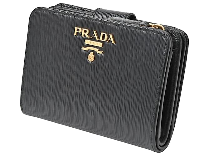 Prada Saffiano Preto Couro  ref.1377522