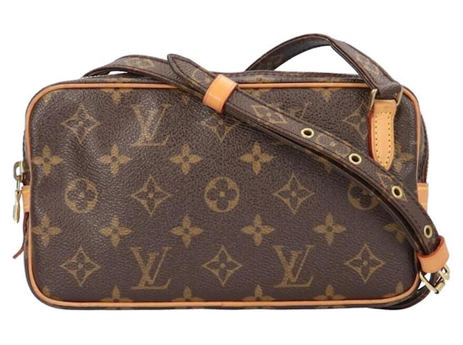 Louis Vuitton Marly Marrone Tela  ref.1377537