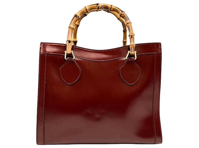 Gucci-Bambus Rot Leder  ref.1377564