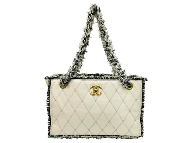 Chanel Coco Mark White Leather  ref.1377630