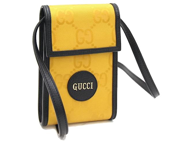 Gucci Fuori dalla griglia Giallo Tela  ref.1377648