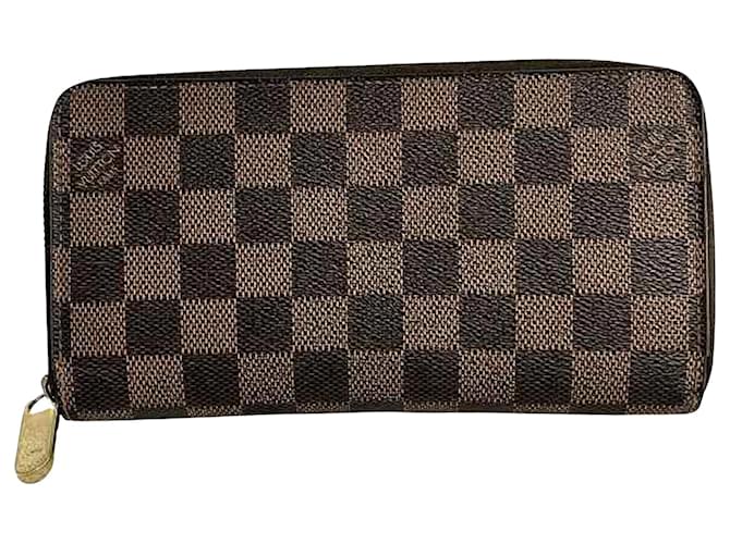 Louis Vuitton Portefeuille zippy Brown Cloth  ref.1377692