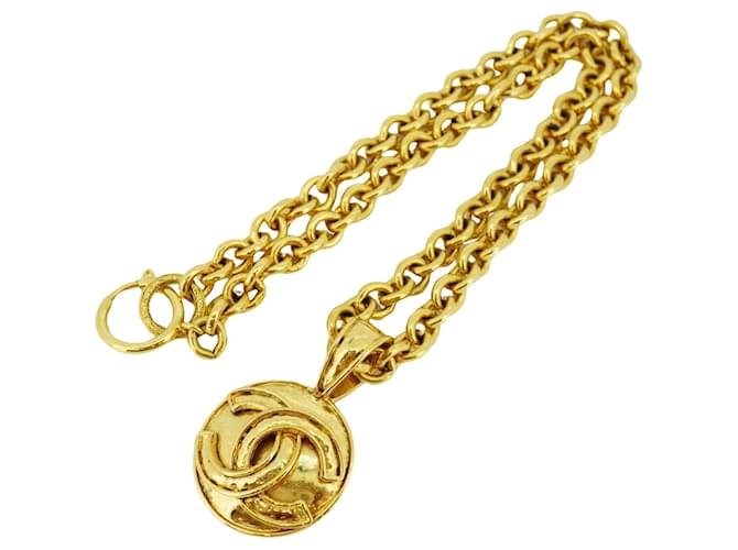 Timeless Chanel COCO Mark Dourado Banhado a ouro  ref.1377696