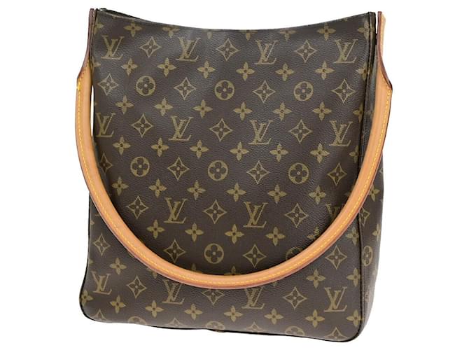 Louis Vuitton Looping GM Marrom Lona  ref.1377707