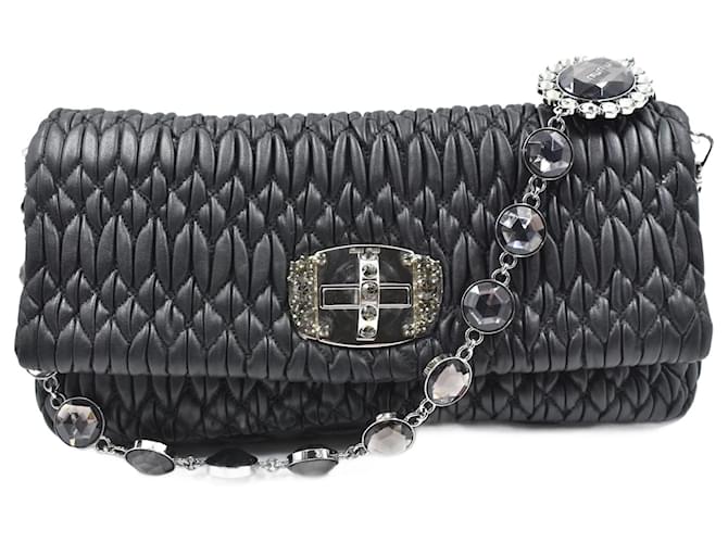 Miu Miu Handbags Black Leather  ref.1377722
